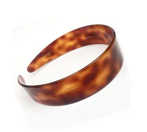 Wardani 1” Wide French Tortoiseshell Headband with Small Teeth on the Sides for Better Grip, Handmade in France, Comfortable Fit