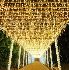 Perfect Holiday 96 LED Solar Curtain Lights Waterproof Indoor Outdoor Decorative Lighting
