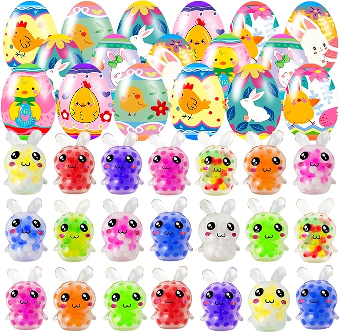 24 Pack Prefilled Easter Eggs with Toys–Easter Egg Fillers & Easter Basket Stuffers, Squeeze & Fidget Toys for Easter Egg Hunt Party Favors 24 Pack Prefilled Easter Eggs with Toys–Easter Egg Fillers & Easter Basket Stuffers, Squeeze & Fidget Toys for Easter Egg Hunt Party Favors