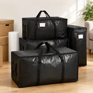 6-Pack Extra-Large Moving Bags with Reinforced Handles — Heavy-Duty Storage Totes for Clothing & Moving Supplies | Foldable, Ideal for College Dorms, Storage, Back-to-School Packing, and Clothing Organization Multicolor Set