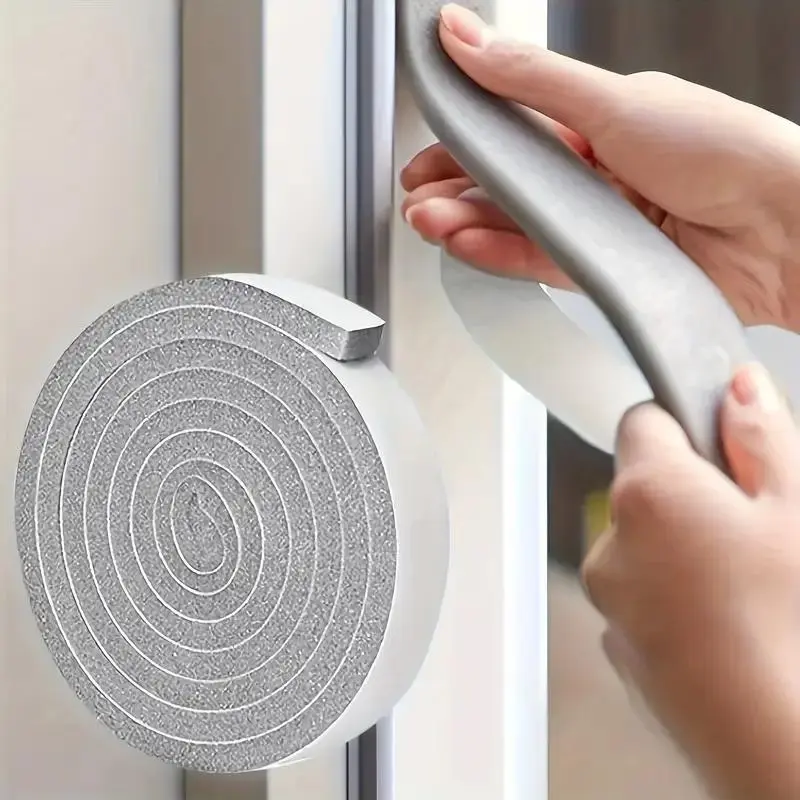 Self Adhesive Door & Window Sealing Tape, Self Adhesive Soundproofing Noise Reduction Door & Window Foam Tape, Multifunctional Anti-dust Tape for Home & Office