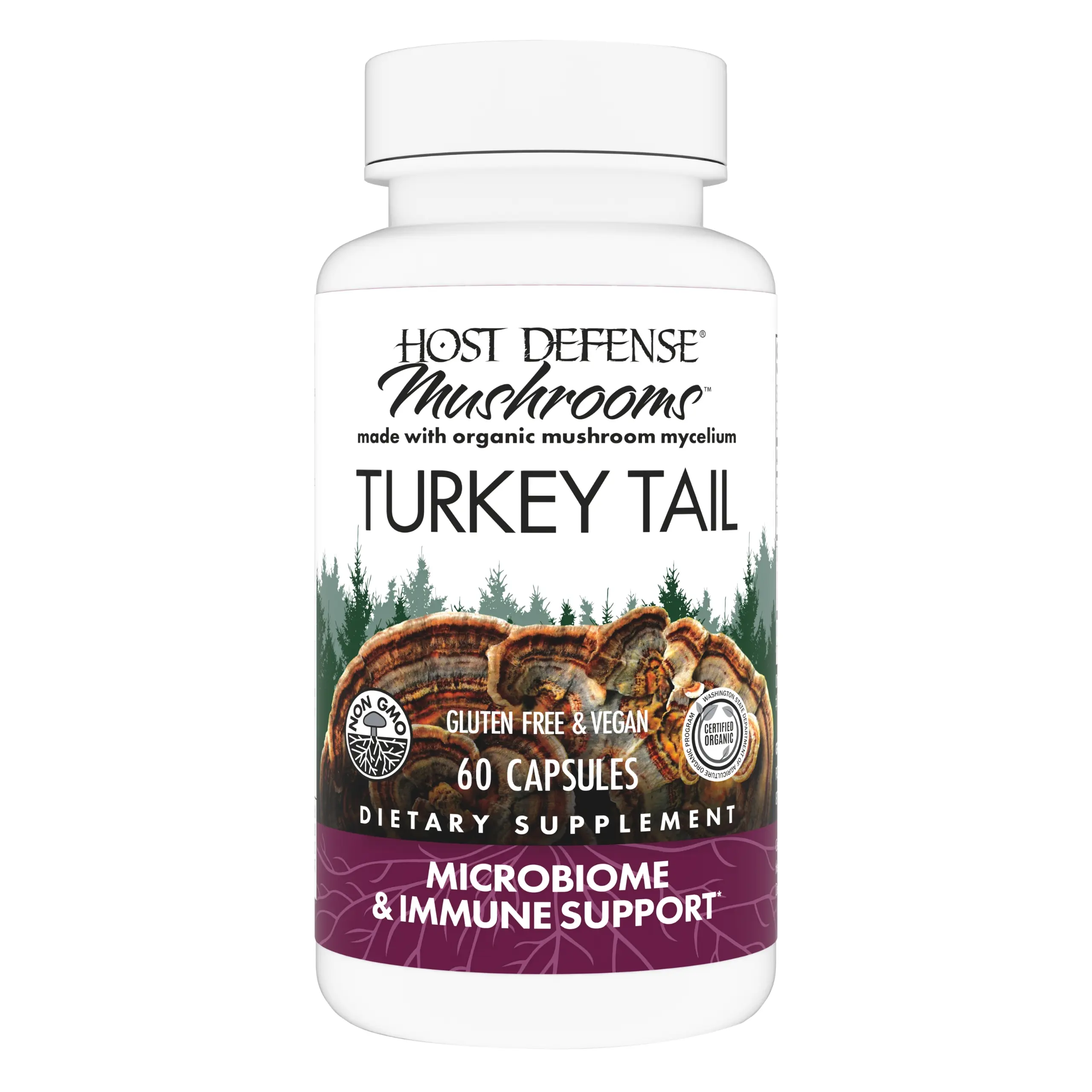 Host Defense Turkey Tail Capsules - 60 Count