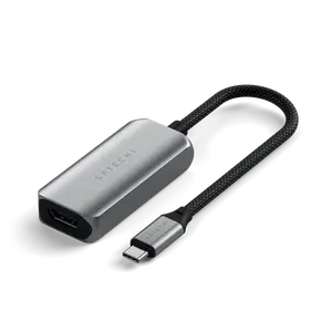 Satechi USB-C to HDMI 2.1 8K Adapter - 8K/60Hz, 4K/120Hz, HDR10+, Aluminum Braided Cable for MacBook Pro/Air, iPad Pro, Dell XPS, Surface Pro