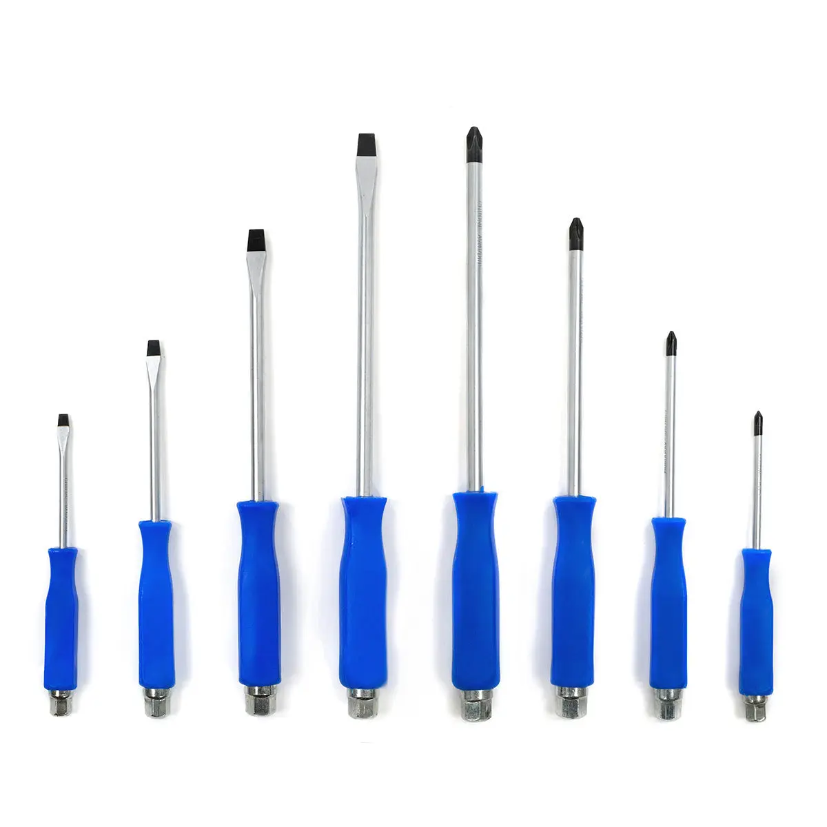 Stark USA 8PC Screwdriver Set - Phillips & Slotted Flat Heads, Magnet Tips, #1 x 3", 5mm x 3", Durable Performance, Efficient Use for DIY Enthusiasts