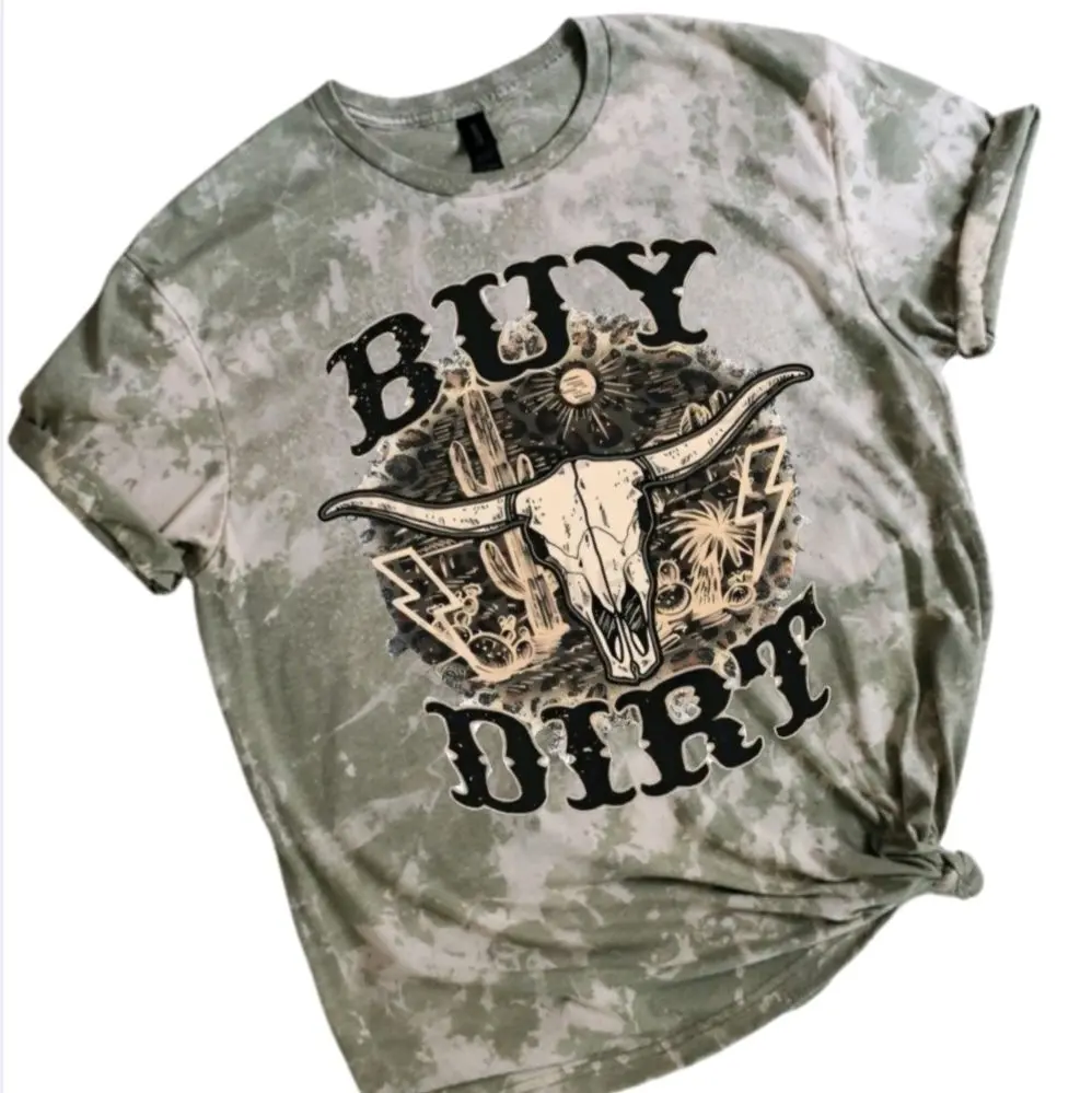 Buy Dirt Unisex Sublimation Bleached Tshirt