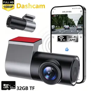 Wired WiFi Mini Dash Cam 1080P HD, 360° Rotatable Car Security Camera, Night Vision, Loop Recording & 24H Parking Monitoring dvr card storage built-in wifi night vision truck instant panoramic view