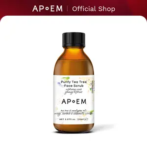 [New] APoEM Purify Tea Tree Face Scrub (150ml) – Gentle Exfoliator for Blackhead Removal, Dark Spot Reduction, and Brightening, Natural Botanical Extracts, Soothing & Rejuvenating, Stock Up