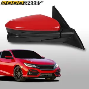 Power Heated Right Passenger Side View Mirror with LaneWatch Camera Fit for 2016-2020 Honda Civic 4-Door Sedan, OEM Replacement Rear View Door Mirror Automotive Car Accessories