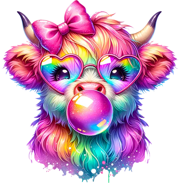 DTF Transfer – Iridescent Cow Multi Sizes (CW-HC002)