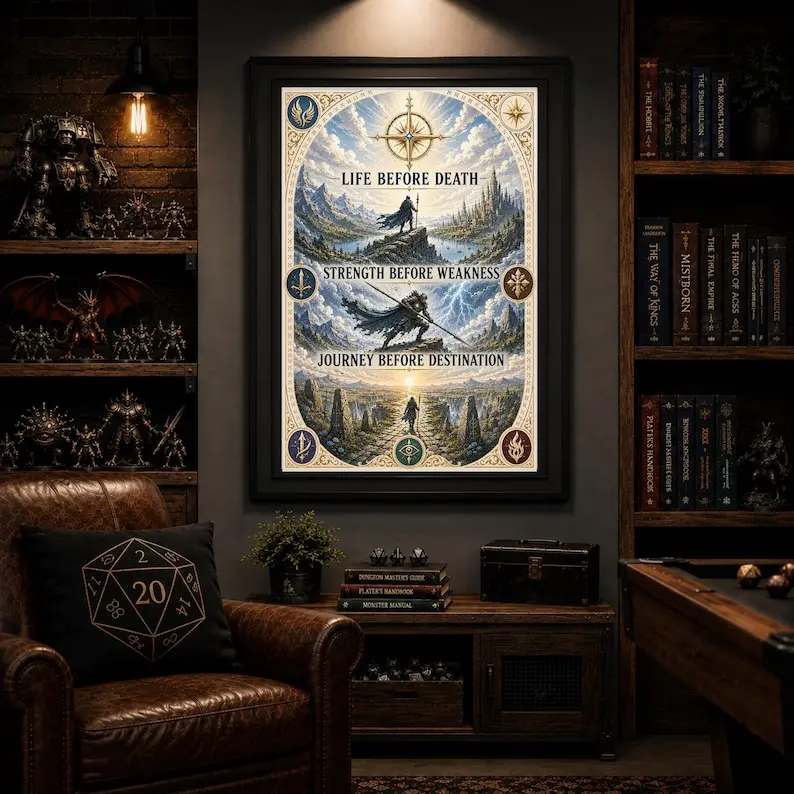 Stormlight Archive Poster, Fantasy Wall Art Print, Bookish Reader Decor, Brandon Sanderson Gift [Unframed]