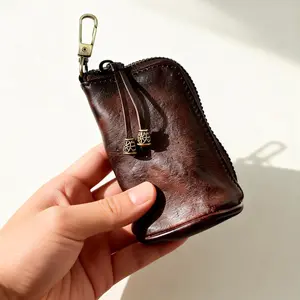 JSERYISGN Unique Vintage Accessory Waist Bag | Handmade Genuine Leather, Distinct Zipper | A Stylish Gift Choice