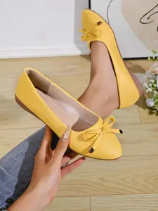 Comfortable Women's Lace-Up Flat Shoes, Ballerina Flats, Rhinestone Design, Casual PU Leather Flats, Ideal for Work and Commuting, Spring & Fall, Commuter Shoes Work