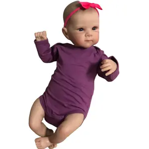TopLink Cloth Body 48 CM Reborn Baby Doll Toy For Girl Lifelike 3D Skin Doll with Blood Vessel Collectable Humanoid Doll Handmade Birthday Gift