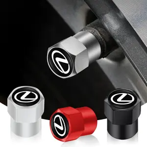 Car Styling Metal Wheel Tire Valve Caps Dust Accessories Car Parts For Lexus F-SPORT ES RX NX LS UX LM LX GX LC RZ IS CT GS RC HS SC TX LBX IS300 RX350 LS500 LX600 NX260 CT200