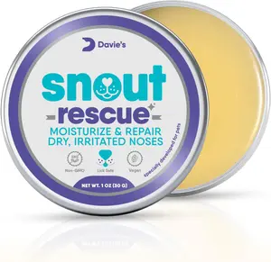 Davie's Snout Rescue - All-Natural Dog and Cat Nose Balm for Dry Noses and Snouts - Lick Safe, Made in USA
