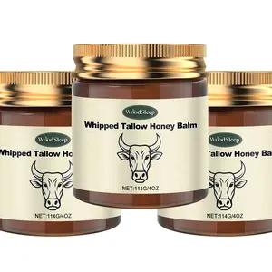 3-Piece set Whipped Tallow Honey Balm - 12 Oz,Moisturizing Cream for Soft, Smooth Skin - Handmade All-Natural Moisturizer-Handmade Black FridaySpecial Offer Package Body Care Gentle Thanksgiving gift