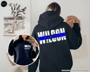 Custom Police Tee & Sweatshirt – Thin Blue Line Officer Gift Hoodie