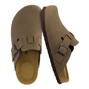 CUSHIONAIRE Hana Womens Clogs | Comfortable Vegan Suede Clogs for Women | Slip On Potato Shoes with Cork Footbed  Brown 9