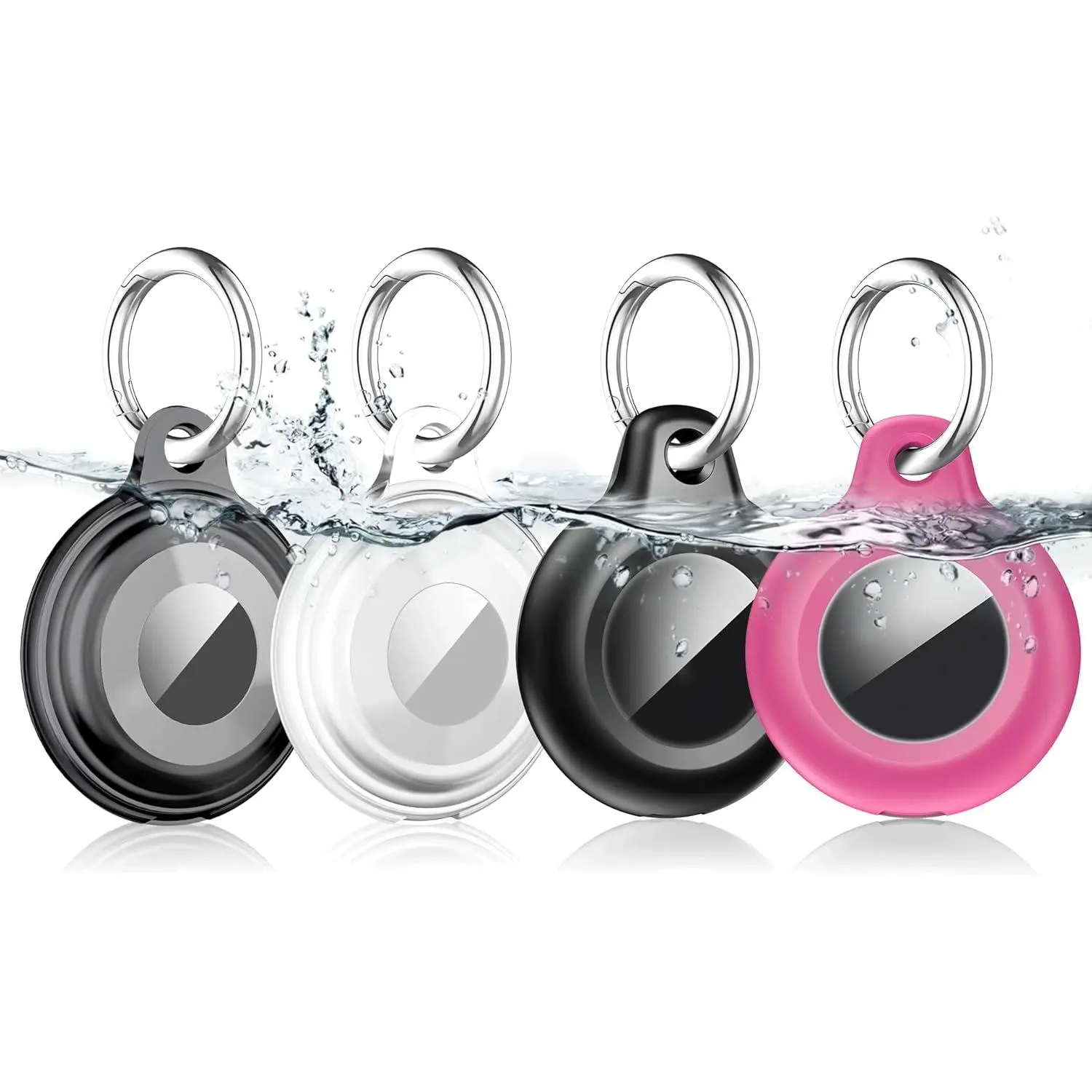 4 Pack Waterproof for Airtag Holder Case with Keychain
