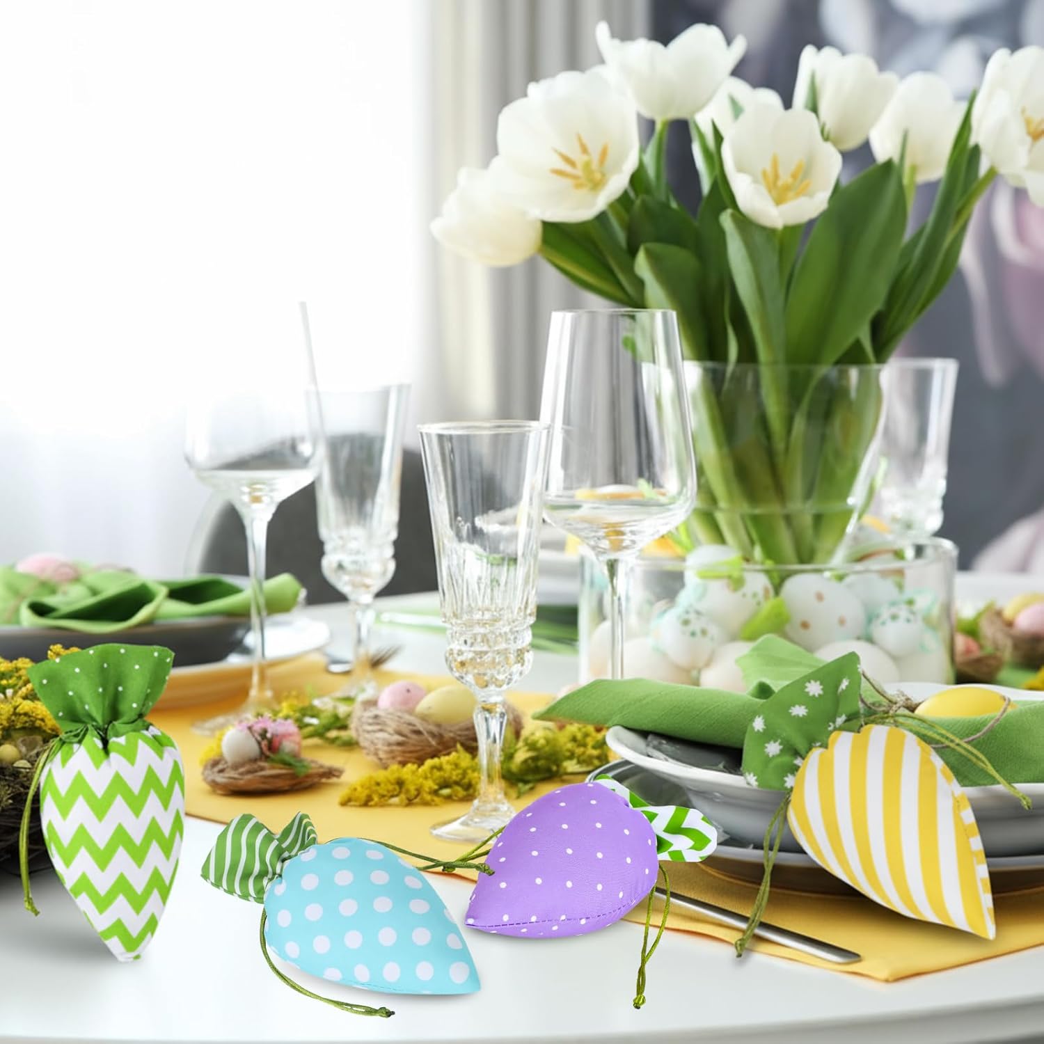 12/24 Pcs Easter Carrot Goodie Bags Fabric Drawstring Candy Bags Treat Gift Bags for Student Adult Office Employee Coworker,Easter Basket Stuffer for Egg Hunt,Outdoor Church School Classroom Decorations,Spring Birthday Party Supplies,Class Gift Exchange