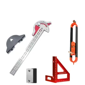 4-Piece Woodworking Tool Set, Precise Measurement Tools with Locking Contour Gauge, Adjustable Irregular Radius, Essential for Craftsmen
