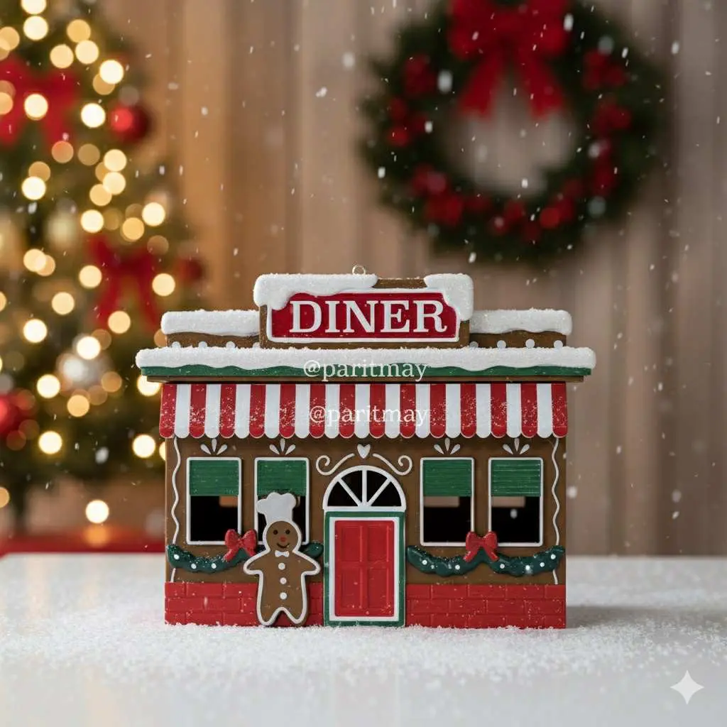 Target Bullseye's Christmas 2025 Light Up LED Village Houses Diner (NEW)