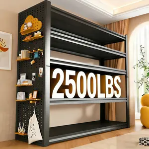 77.4"H Heavy-Duty 5-Tier Adjustable Metal Shelving Unit, Versatile Floor-Standing Storage Rack, Ideal for Garages, Basements, and Kitchens Steel Installation Industrial Tool