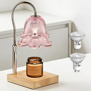 Tulip Candle Warmer Light Height Adjustable Smart Timer Candle Warmer Lamp Flameless Candle Melter With Halogen Bulb For Home Office Study