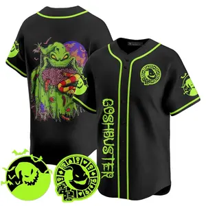 Oo.gie Boo.gie Baseball Jersey – Nightmare Before Shirt, Halloween Horror Apparel, Gothic Streetwear, Spooky Movie Gift, Casual Wear