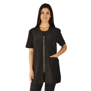 650 - Rhinestone Zipper Water Resistant Hair Resistant Bleach Resistant Grooming and Styling Smock for Pet Groomers and Hair Stylists