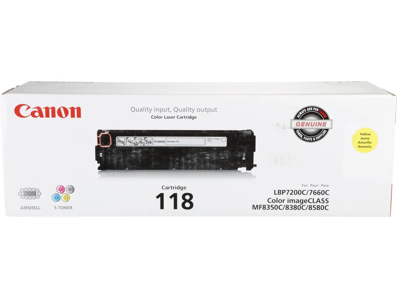 Canon 118 Toner Cartridge - Yellow