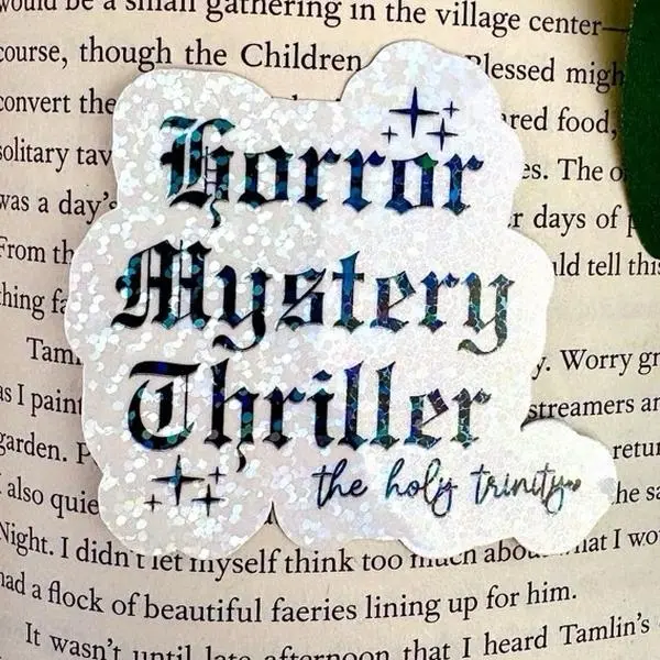 Halloween Aesthetic Horror Mystery Thriller Bookish Stickers - Waterproof, Glossy or Glitter for Kindle, Water Bottle, Laptop (Scrapbooking & Stamping DIY Accessory)