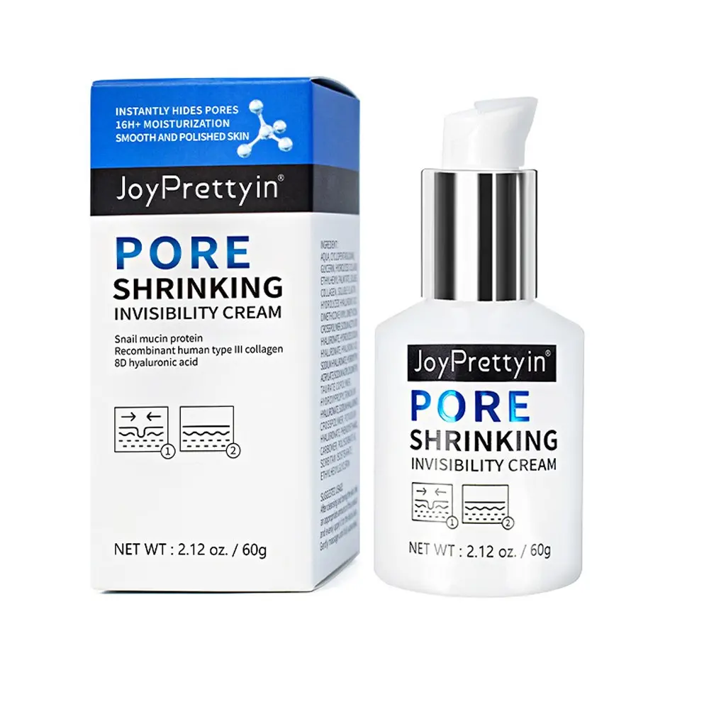 Pore Shrinking Invisible Cream, Rich in Hyaluronic Acid, Hydrate, Hydrating, Moisturizing, Smooth, Concealer, Moisturizer, Invisible Pores and Fine Lines, Suitable for Both Men and Women, Make-up Base Cream Primer