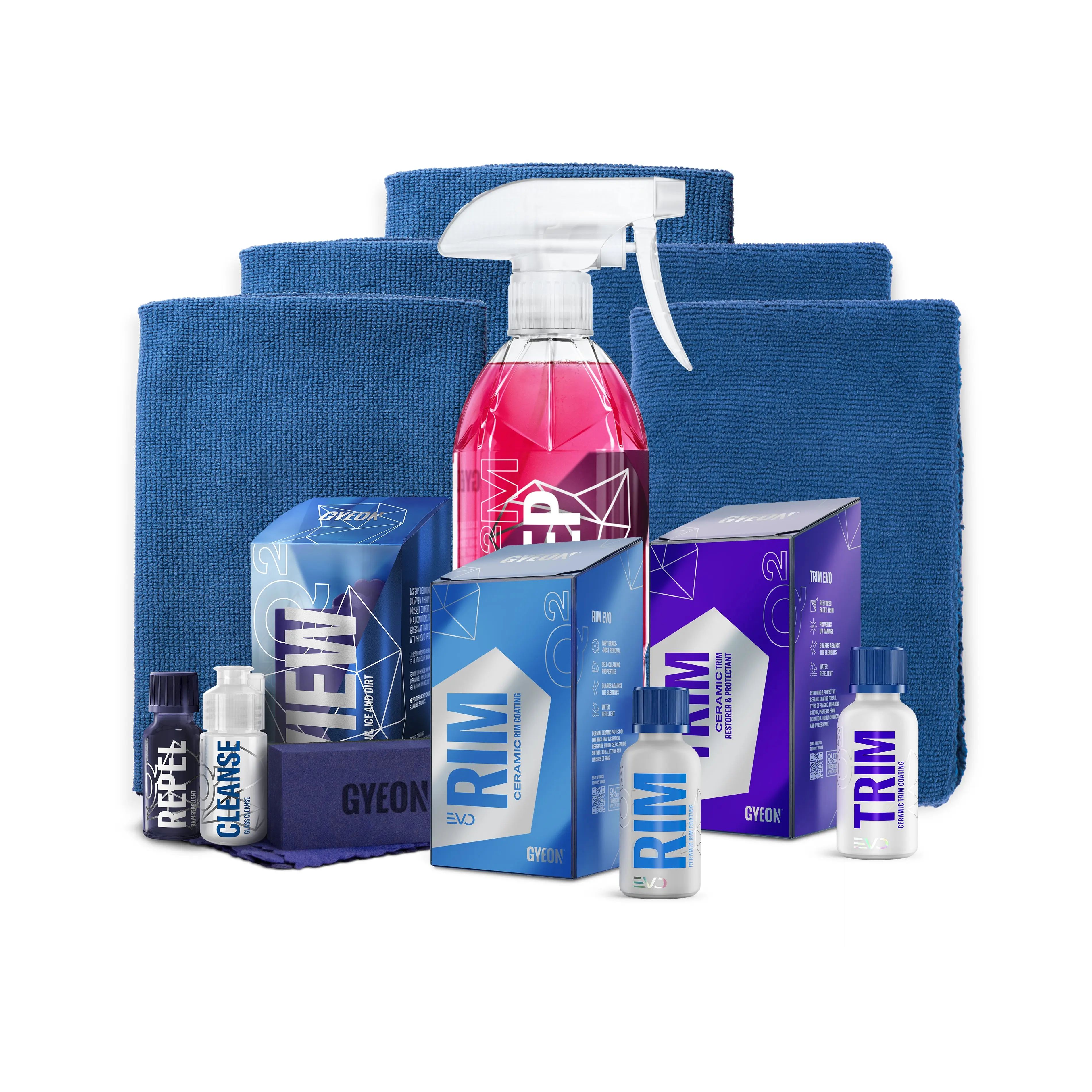 GYEON The Best of the Rest Car Detailing Accessories Kit Set - Ceramic Coat Protection for Wheels, Glass, Trim with Hydrophobic Properties