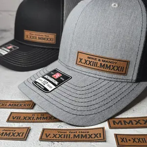 Custom Text Hats, Roman Numerals Hat, Couples Wedding Gift, Personalized Name, Custom Initials, Custom Year, Anniversary Gifts, Couples Gift