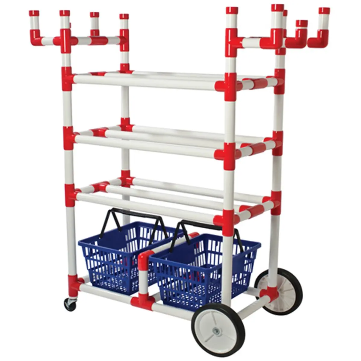 212 MAIN Multi-Play Cart - Durable Heavy Duty All-Terrain Home Improvement Building & Home Supplies Trolley with Flexible Storage, 51.04 lbs Capacity, Large Rubber Wheels with Lock for Sports Gear Transport