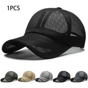 Unisex Breathable Mesh Baseball Hat, Adjustable Lightweight Sun Cap for Summer, Quick-Dry Curved Brim, Casual Outdoor Wear, Sports Outdoor Hats, Baseball Caps