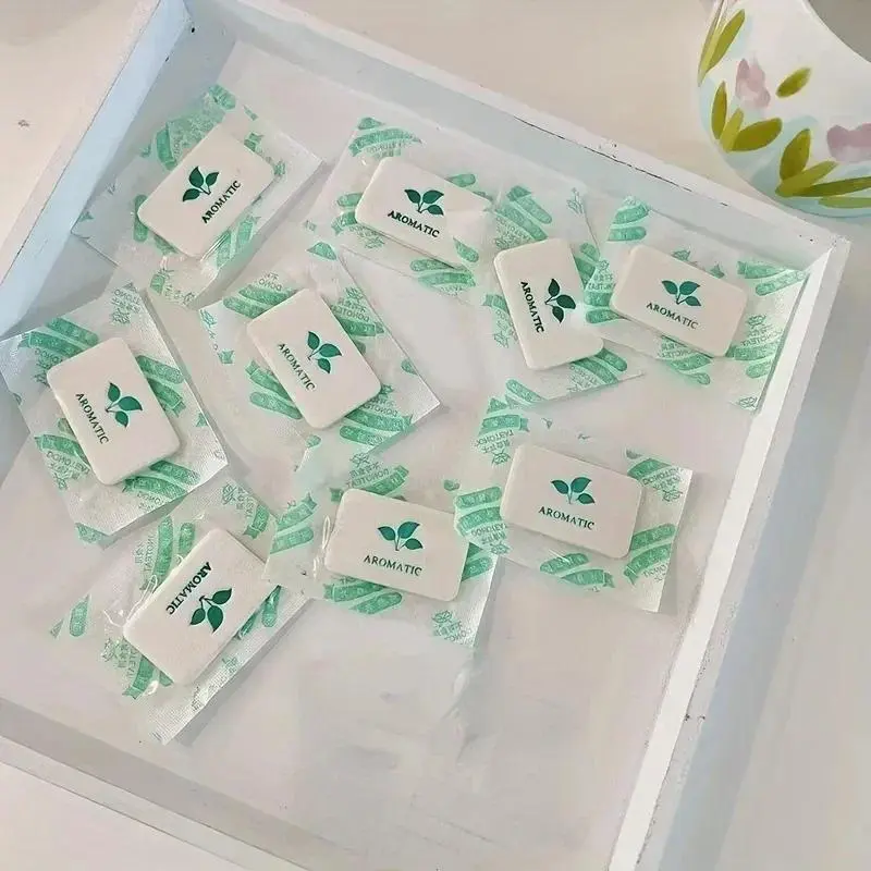 50pcs Solid Scented Long-Lasting Aromatherapy Tablets - Room Scent Home Fragrance Freshener, Deodorizing Portable Deodorizer for Shoes, Wardrobes with Lemon Jasmine Scents