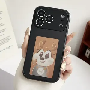 DIY Ink Screen Phone Case, Suitable for iPhone 17 Series, NFC Smart Black Technology Freely Switch Photo Phone Case, No Charging Needed Instantly Display Photos to Your Phone Case, Smart Screen Projection Phone Case Cover