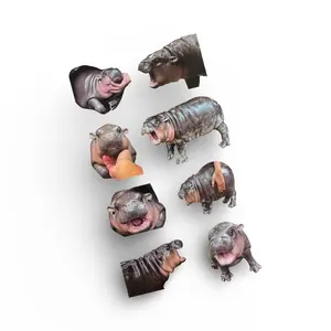 Moo deng baby hippo sticker pack 8 stickers! waterproof Vehicle Exterior Decoration Truck Decals Stylish Car Merch