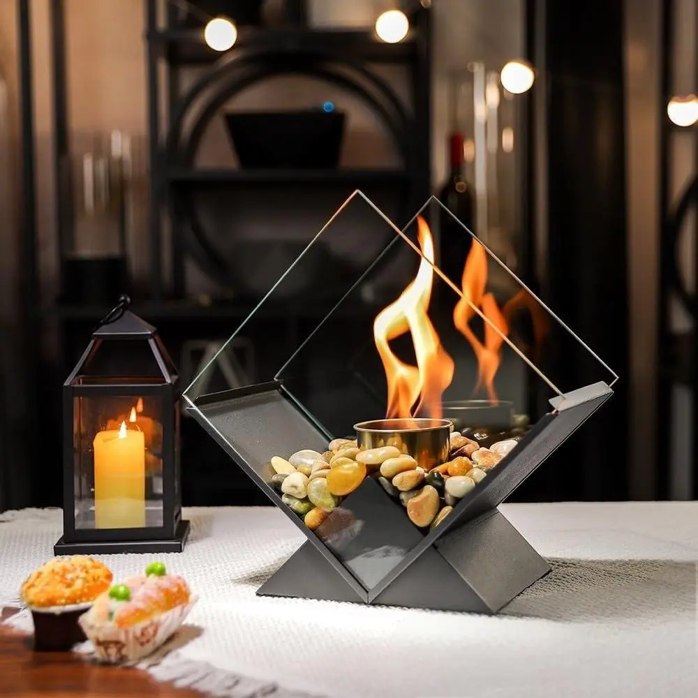 Outdoor camping stove, outdoor tabletop fireplace, modern indoor and outdoor tabletop alcohol heater, home terrace balcony wood stove, gift for mother, wedding, tabletop fire pot, outdoor fireplace, Outdoor Fire Pits