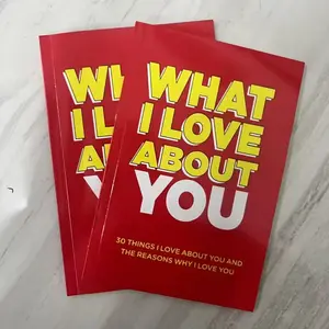 1pc/2pcs English Love Diary Hardcover Notebooks, Couple DIY Memory Book, 30 Details I Love You, Perfect Gift for Couples