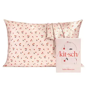 Cherry Print Satin Pillowcase - Standard