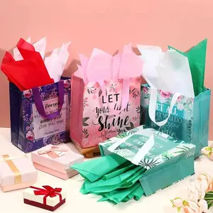 Inspirational Bible Verse Tote Bag Set, 16-48pcs Reusable Polypropylene Bags, Ideal for Baptism, Birthdays & More, Festive Party Gifts, Party Gift Packs