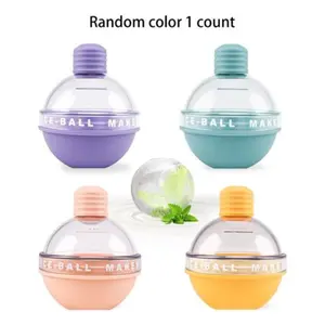 Portable Silicone Ice Ball Maker Set, 2.5 Inch Large Mold for Crystal Ice Balls and Bulb Ice Cubes, Reusable Freezer Safe for Whiskey/cocktails, Ice Ball Molds