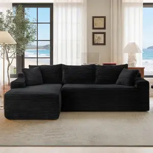94.5" Modular Sectional Sofa Couch with L-Shape Chaise,Modern Minimalist Upholstered Cloud Couches for Living Room Bedroom,Deep Seat Corner Couch,No Assembly Required