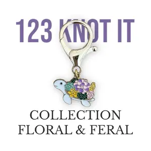 Floral & Feral - set of 5 large clasp stitch markers for crocheting