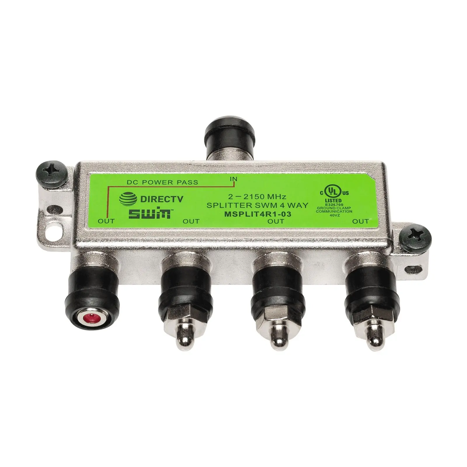 DirecTV AT&T 4-Way SWM Power Passing Splitter
