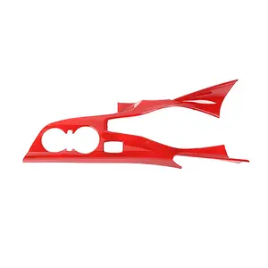 Chevrolet Custom For Chevy Camaro 2016+ Car Auto Interior Center Console Cover, Gear Panel, Gear Shift Knob Cover, Trims, Carbon Fiber Red Accessories