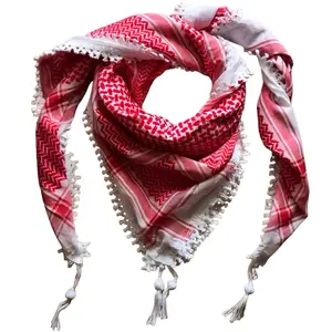 Red and White Traditional Keffiyeh